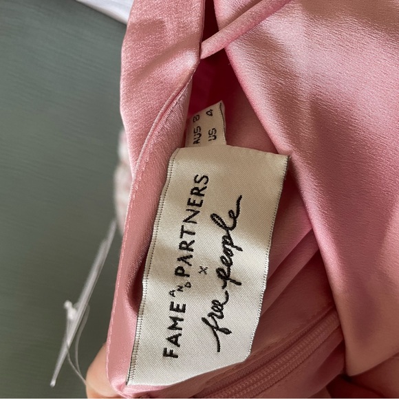 NWT Free People x Fame and Partners Rosabel Maxi Dress in Pink Size 4 - Picture 9 of 9